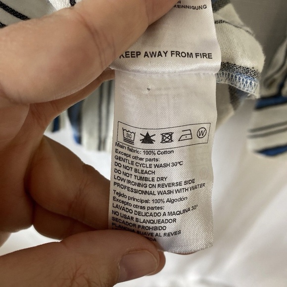 Ba&sh Women’s Striped blouses Cotton Blue White Lady 1 - Picture 9 of 15